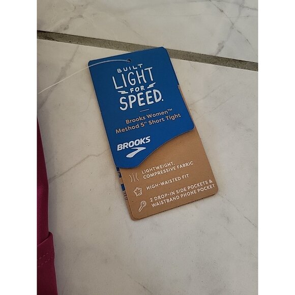 Brooks Women's Method 5" Short Tight Running Athletic Shorts Boysenberry Small - Picture 7 of 9